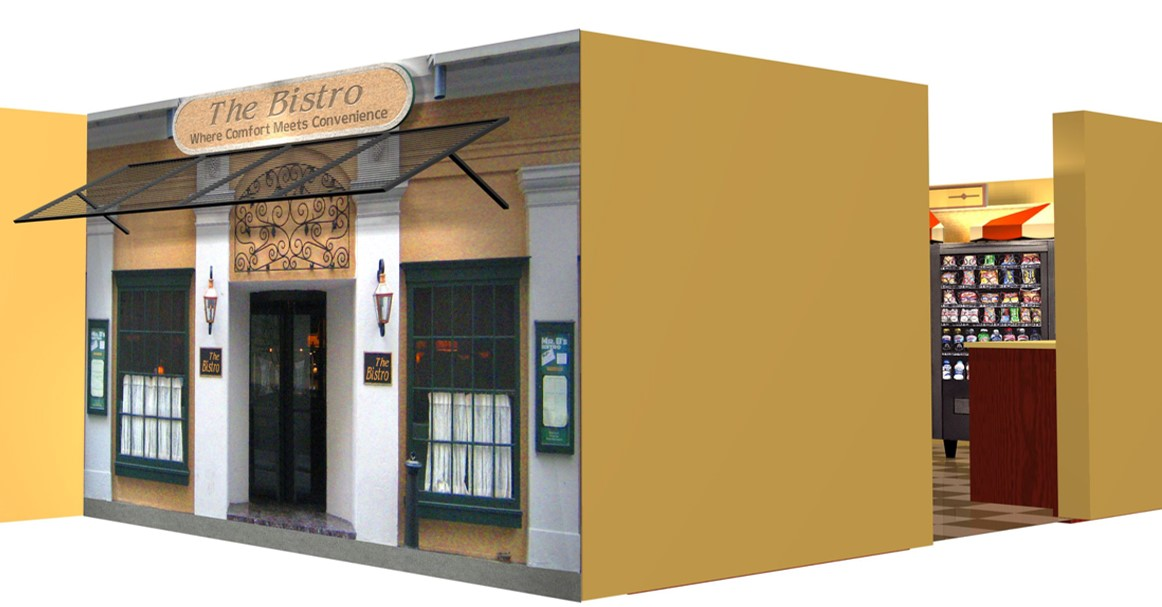 Computer rendering of a breakroom.