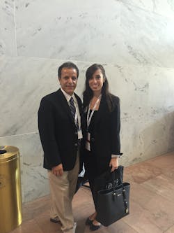 Chris Allahyar, Director of Vending at AdvancePierre Foods, poses with his daughter, Elyssa Allahyar-Steiner of Avanti Markets, during their recent trip to Capitol Hill for the NAMA Fly-In. Chris Allahyar, Director of Vending at AdvancePierre Foods, poses with his daughter, Elyssa Allahyar-Steiner of Avanti Markets, during their recent trip to Capitol Hill for the NAMA Fly-In.