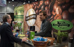 NAMA OneShow exhibitors featured eco-friendly single serve packaging solutions, including a 100% compostable single serve pod.