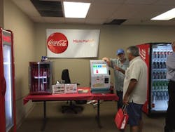 Stu Case, West Coast Account Representative for Avanti Markets, spoke with operators about the Avanti Markets platform and answered questions on the Executive Countertop kiosk. Stu Case, West Coast Account Representative for Avanti Markets, spoke with operators about the Avanti Markets platform and answered questions on the Executive Countertop kiosk.