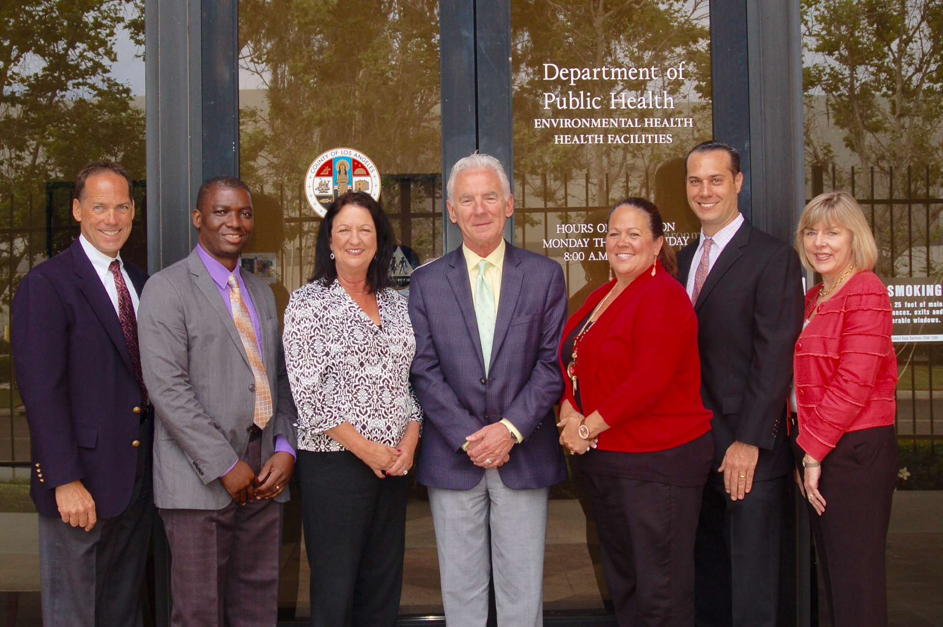 Chip English - Continental Vending; Freddie Agyin - LA County Environmental Health Services Manager; Terrie Williams - Assistant Director of Environmental Health; Angelo J. Bellomo - Director of Environmental Health; Brenda Lopez - Bureau Director, Specialized Surveillance & Enforcement; Paul Tullio, Gourmet Coffee Service; Sandy Larson - NAMA.