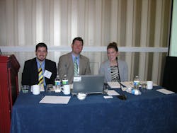 Thomas V. Schultz, ICF, left, Adam Spitz, ICF, and Kirsten Hesla, EPA, discussed the first draft of eligibility criteria for the EPA Energy Star Program Requirements Product Specification for Commercial Coffee Brewers to industry members at the 2015 CoffeeTea&Water event. Thomas V. Schultz, ICF, left, Adam Spitz, ICF, and Kirsten Hesla, EPA, discussed the first draft of eligibility criteria for the EPA Energy Star Program Requirements Product Specification for Commercial Coffee Brewers to industry members at the 2015 CoffeeTea&Water event.