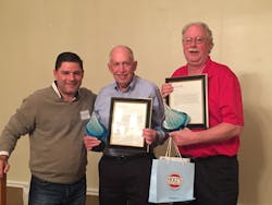 Elliot Teitelbaum, left, current Tri-State President, honors retiring past presidents Andy Calhoun and Jim Wittler. Elliot Teitelbaum, left, current Tri-State President, honors retiring past presidents Andy Calhoun and Jim Wittler.