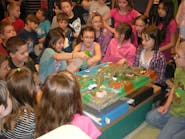 Fourth grade students at Northwestern Elementary School in Pennsylvania learn about the water cycle from Nestle Waters volunteers at a World Water Day event.