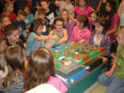 Fourth grade students at Northwestern Elementary School in Pennsylvania learn about the water cycle from Nestle Waters volunteers at a World Water Day event. Fourth grade students at Northwestern Elementary School in Pennsylvania learn about the water cycle from Nestle Waters volunteers at a World Water Day event.