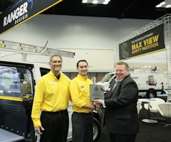 Left to right: Steve Milizia, regional sales manager, Ranger Design; Jay Crowie, product manager, Ranger Design; Steve Carey, executive director, NTEA Left to right: Steve Milizia, regional sales manager, Ranger Design; Jay Crowie, product manager, Ranger Design; Steve Carey, executive director, NTEA