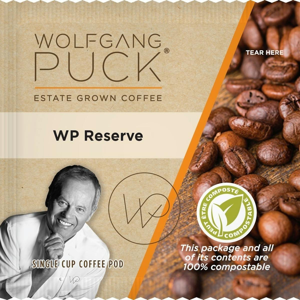 Each Individually wrapped pod contains fresh roasted, delicious coffee. The package and all of its content are 100% compostable. Over 20 varieties available.