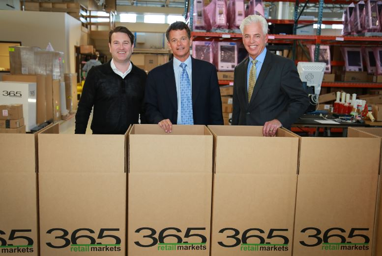 Joe Hessling of 365 Retail Markets, Congressman Dave Trott, and Jeff Smith of All Star Services.