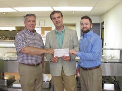 Pictured above: (left) David Amberger (Five Star Director of Operations Analysis), (center) Jens Christensen (Community Kitchen Executive Director), (right) C. J. Recher (Five Star Director of Marketing) Pictured above: (left) David Amberger (Five Star Director of Operations Analysis), (center) Jens Christensen (Community Kitchen Executive Director), (right) C. J. Recher (Five Star Director of Marketing)