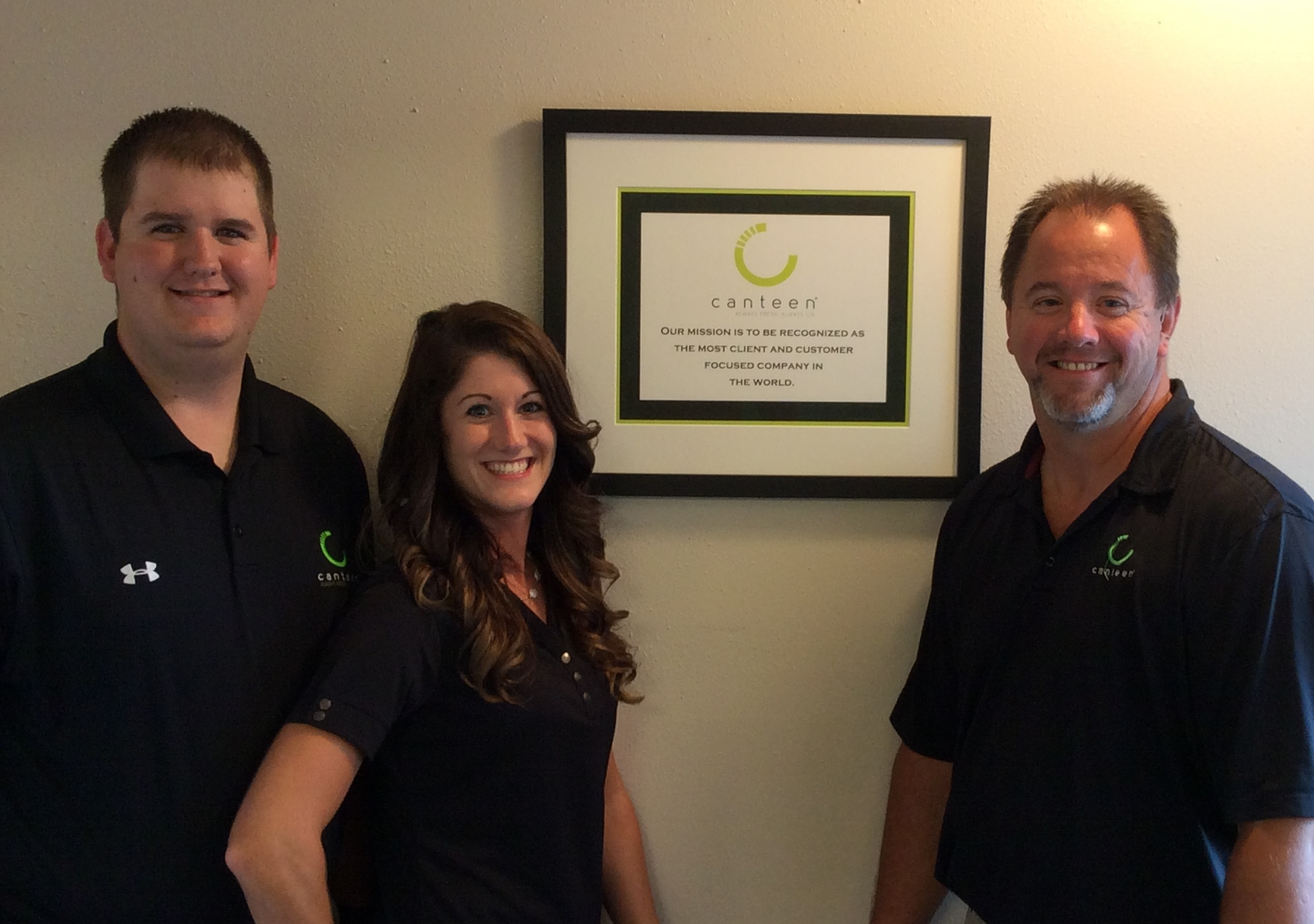 Rod Nester, far right, operates Smith Vending with his children, Tyler, left, and Ashilyn, center.
