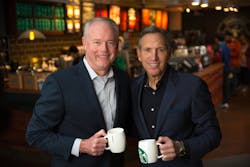 Kevin Johnson, president and coo of Starbucks, will expand role to ceo effective April 3, 2017. Howard Schultz, chairman and ceo, will be appointed executive chairman. Kevin Johnson, president and coo of Starbucks, will expand role to ceo effective April 3, 2017. Howard Schultz, chairman and ceo, will be appointed executive chairman.