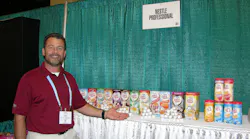 Danny Roach displayed a line of flavored coffee creamers from Nestle Professional during the 2016 CTW trade show.