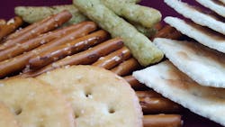 salted snack foods cracker pretzel