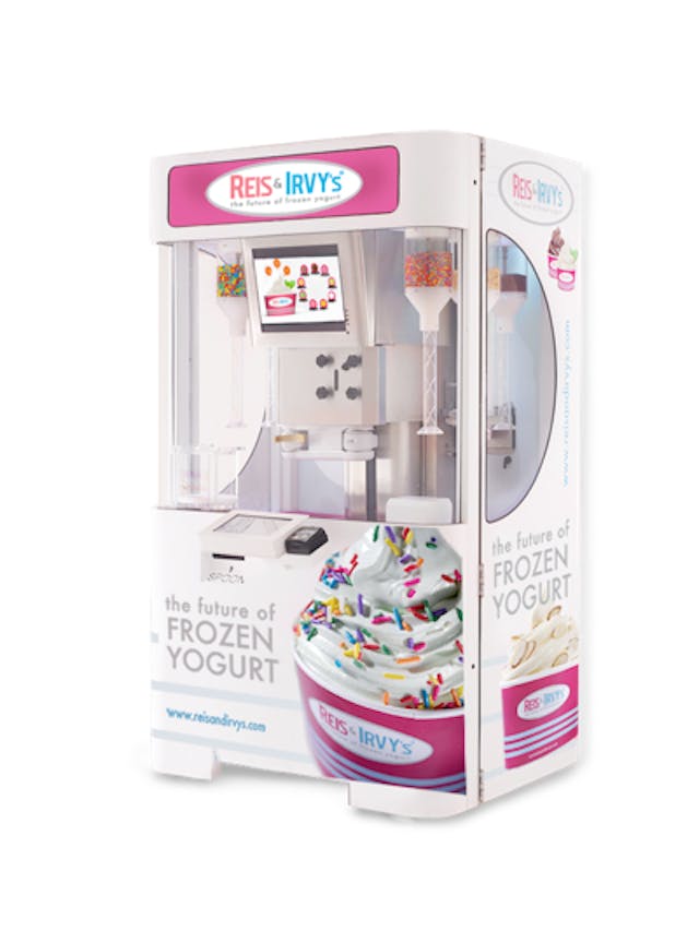 Frozen yogurt robot vending shop machine
