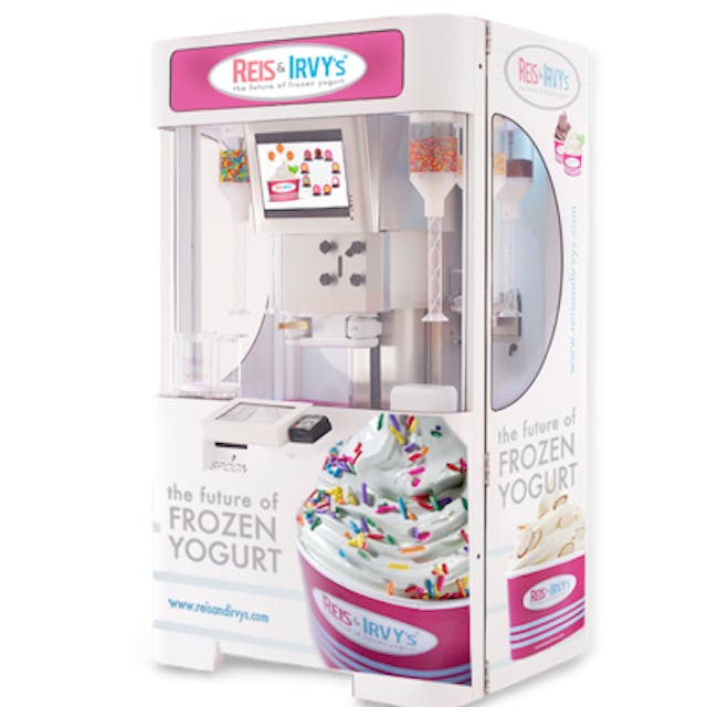Frozen yogurt vending outlet machine