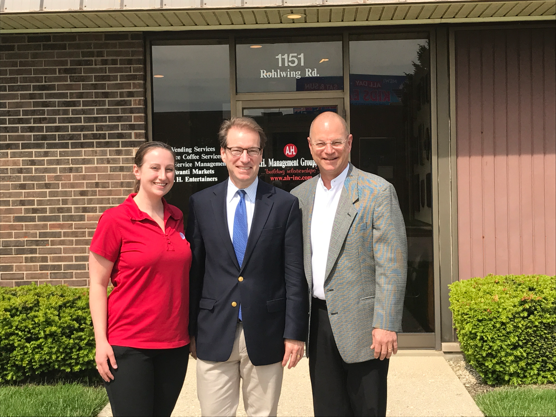 Linda Furlano, A.H. Management, Inc.; Rep. Peter Roskam; and Craig Hesch, A.H Management, Inc.