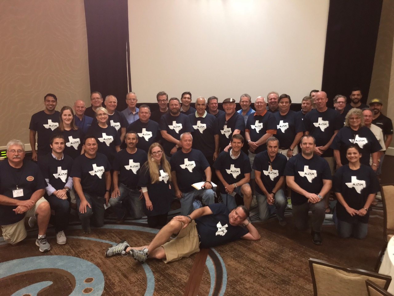 TMVA attendees canceled the Gold Tournament and instead volunteered in Hurricane Harvey Relief Efforts wearing the TMVA AOK 'Acts Of Kindness' T-shirts. It was 'Texans helping Texans.'