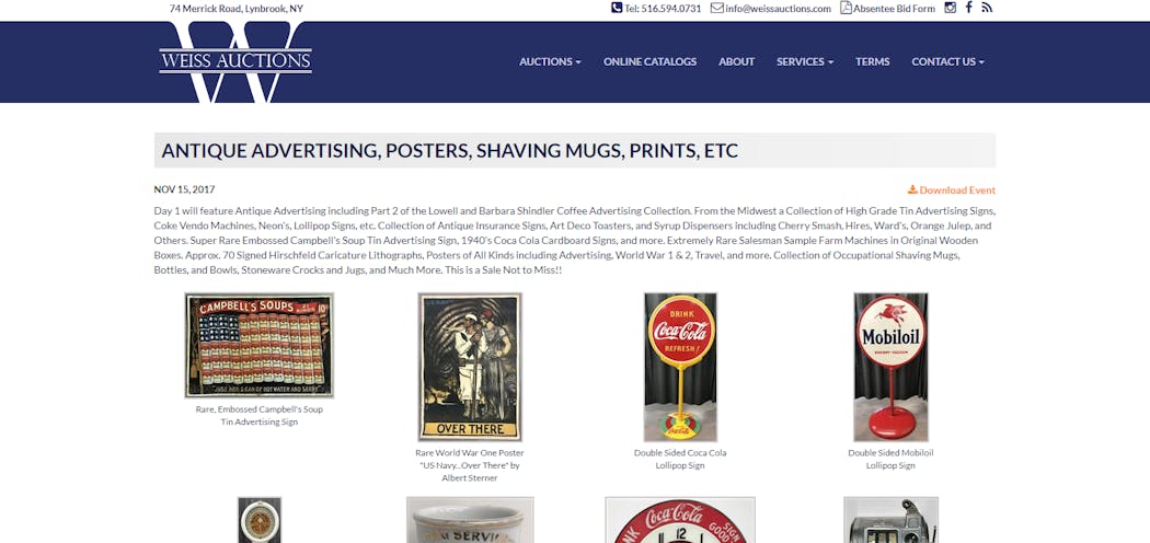 shindler family auction 5a0c6aec23d45