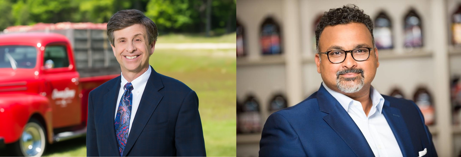 Randy Papadellis, left, and Bobby Chacko, right