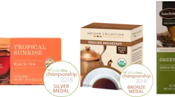 Bronze and Silver medal winners for Farmer Brothers from the 2018 Global Tea Championship