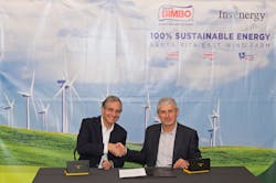 Daniel Servitje and Michael Polsky sign an agreement for use of wind energy at Bimbo Bakeries USA locations, helping Grupo Bimbo's initiative to become the first baking company in the U.S. to use 100% renewable energy for its operations by 2020. Daniel Servitje and Michael Polsky sign an agreement for use of wind energy at Bimbo Bakeries USA locations, helping Grupo Bimbo's initiative to become the first baking company in the U.S. to use 100% renewable energy for its operations by 2020.