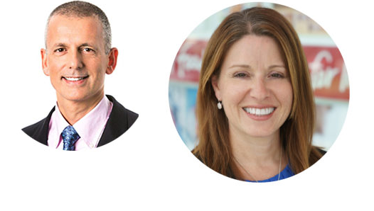 Left: Luca Mignini, chief operating officer; Emily Waldorf, senior vice president, Corporate Strategy