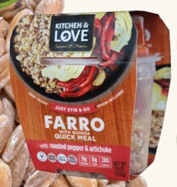 Farro with Quinoa Quick Meal - with roasted pepper & artichoke Farro with Quinoa Quick Meal - with roasted pepper & artichoke