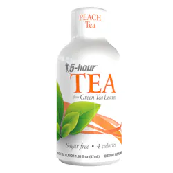 Introducing 5-hour™ TEA shots, available now in peach tea flavor. Just like 5-hour ENERGY® shots, 5-hour™ TEA shots are quick, simple, and made for hard-working people.