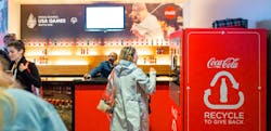 Coke is piloting the recycling kiosks this week at the 2018 Special Olympics USA Games in Seattle.