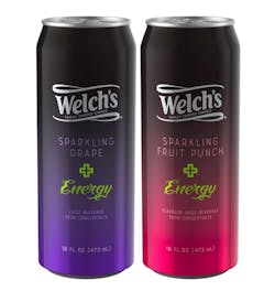 Welch's Sparkling Plus Energy is available in two bold flavors, Sparkling Grape and Sparkling Fruit Punch, with a suggested retail price of $2.19 for a 16 oz. can. Welch's Sparkling Plus Energy is available in two bold flavors, Sparkling Grape and Sparkling Fruit Punch, with a suggested retail price of $2.19 for a 16 oz. can.