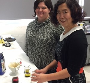 Authors Megan Fuller (left) and Niny Rao (right) in their lab at Jefferson (Philadelphia University + Thomas Jefferson University)