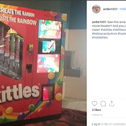 Skittles branded vending machine