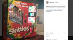 Skittles branded vending machine