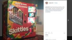 Skittles branded vending machine Skittles branded vending machine