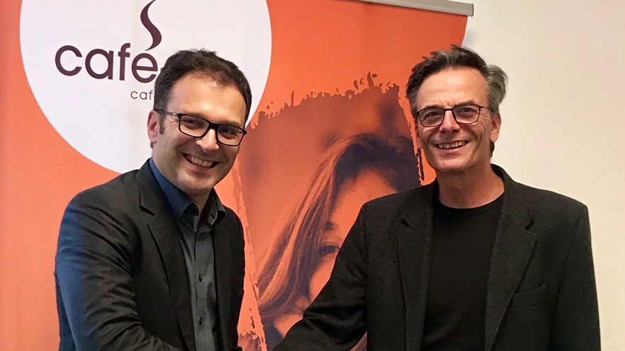 Fritz Kaltenegger, CEO cafe+co, left; Yair Nechmad, CEO Nayax