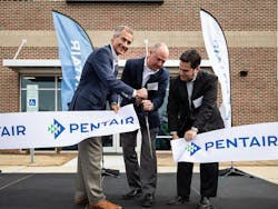 Pentair President and CEO, John Stauch, Steve Risner, Sr. Director of Technology, and Phil Rolchigo, Chief Technology Officer, celebrated the opening of Pentair's new innovation center in Apex, N.C. Pentair President and CEO, John Stauch, Steve Risner, Sr. Director of Technology, and Phil Rolchigo, Chief Technology Officer, celebrated the opening of Pentair's new innovation center in Apex, N.C.