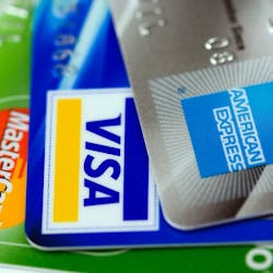 6134 Close Up Of Three Credit Cards Pv