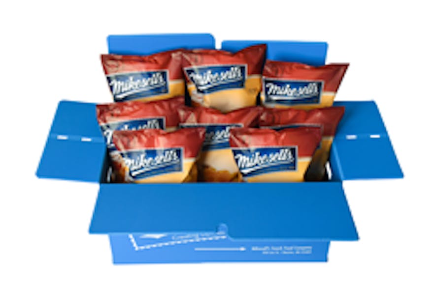 PD&amp;F&apos;s distribution box created for Mikesell&apos;s Snack Food Company