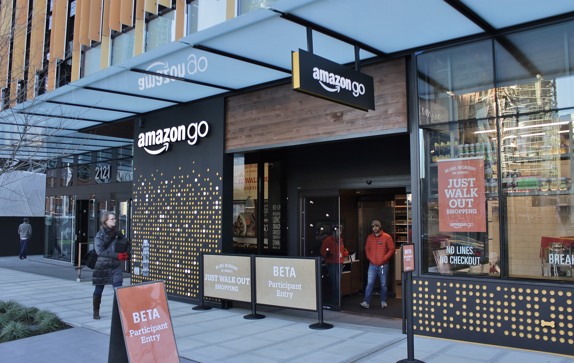 The prototype Amazon Go store at Day One, Seattle, Washington on Dec. 7, 2016.