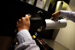 Recycling capsules in Nespresso boutique Recycling capsules in Nespresso boutique