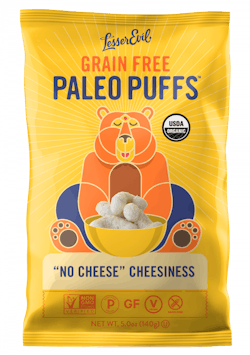 Paleo Puffs “No Cheese” Cheesiness. Available in 5 ounce and 1 ounce bags. Paleo Puffs “No Cheese” Cheesiness. Available in 5 ounce and 1 ounce bags.