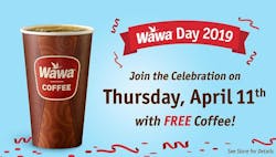 Wawa celebrates Wawa Day 2019 with free coffee. Wawa celebrates Wawa Day 2019 with free coffee.