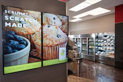 Digital greeter boards promote locally handcrafted products available at Market Twenty 4 Seven. Digital greeter boards promote locally handcrafted products available at Market Twenty 4 Seven.