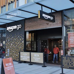 The prototype Amazon Go store at Day One, Seattle, Washington on Dec. 7, 2016. This file is licensed under the Creative Commons Attribution-Share Alike 4.0 International license. No changes made.
