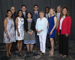 The Sodexo Stop Hunger Foundation recognized the efforts of five students and five Sodexo employees who are making a difference in their communities by helping those at risk of hunger. Pictured: (left to right) Back row: Steven Quintern, Roark Sizemore, Nicholas Metropulos, Abdou Cole, Ben Hartley. (left to right) Front row: Gerri Mason Hall, Shreyaa Venkat, Wendy Smith, Francine Walter, Lauryn Hinckley, Roxanne Moore. The Sodexo Stop Hunger Foundation recognized the efforts of five students and five Sodexo employees who are making a difference in their communities by helping those at risk of hunger. Pictured: (left to right) Back row: Steven Quintern, Roark Sizemore, Nicholas Metropulos, Abdou Cole, Ben Hartley. (left to right) Front row: Gerri Mason Hall, Shreyaa Venkat, Wendy Smith, Francine Walter, Lauryn Hinckley, Roxanne Moore.