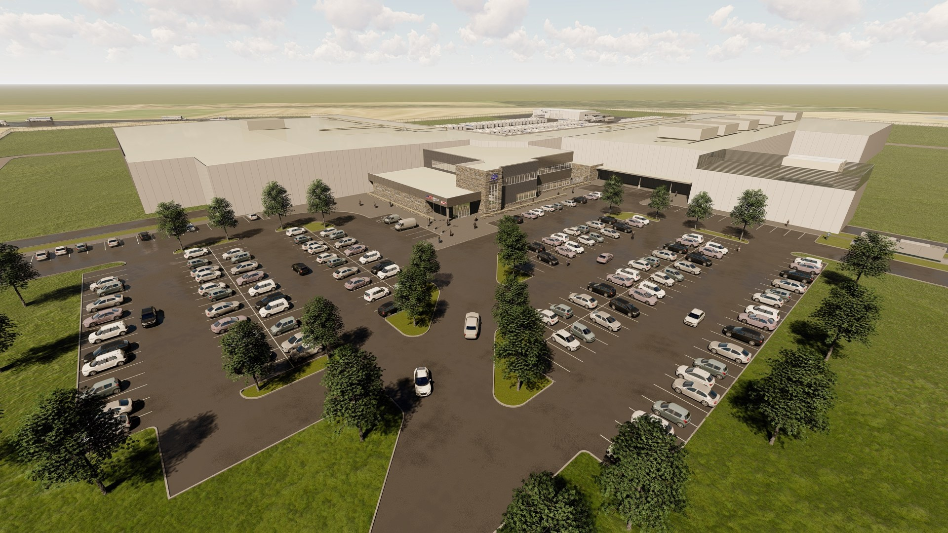 Rendering of new Ben E. Keith Foods Southeast Distribution Center.