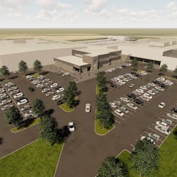 Rendering of new Ben E. Keith Foods Southeast Distribution Center.