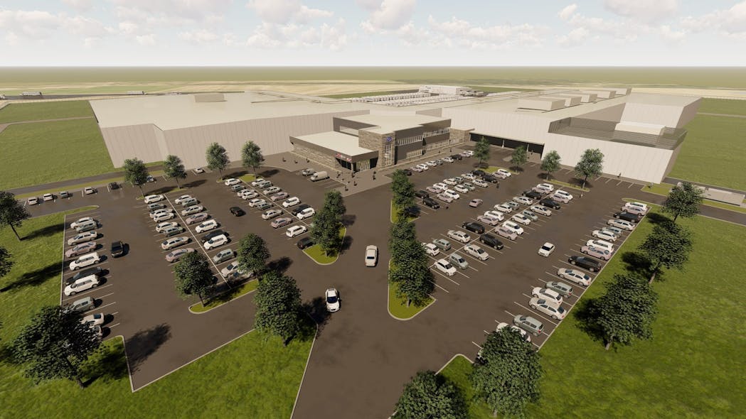 Rendering of new Ben E. Keith Foods Southeast Distribution Center.