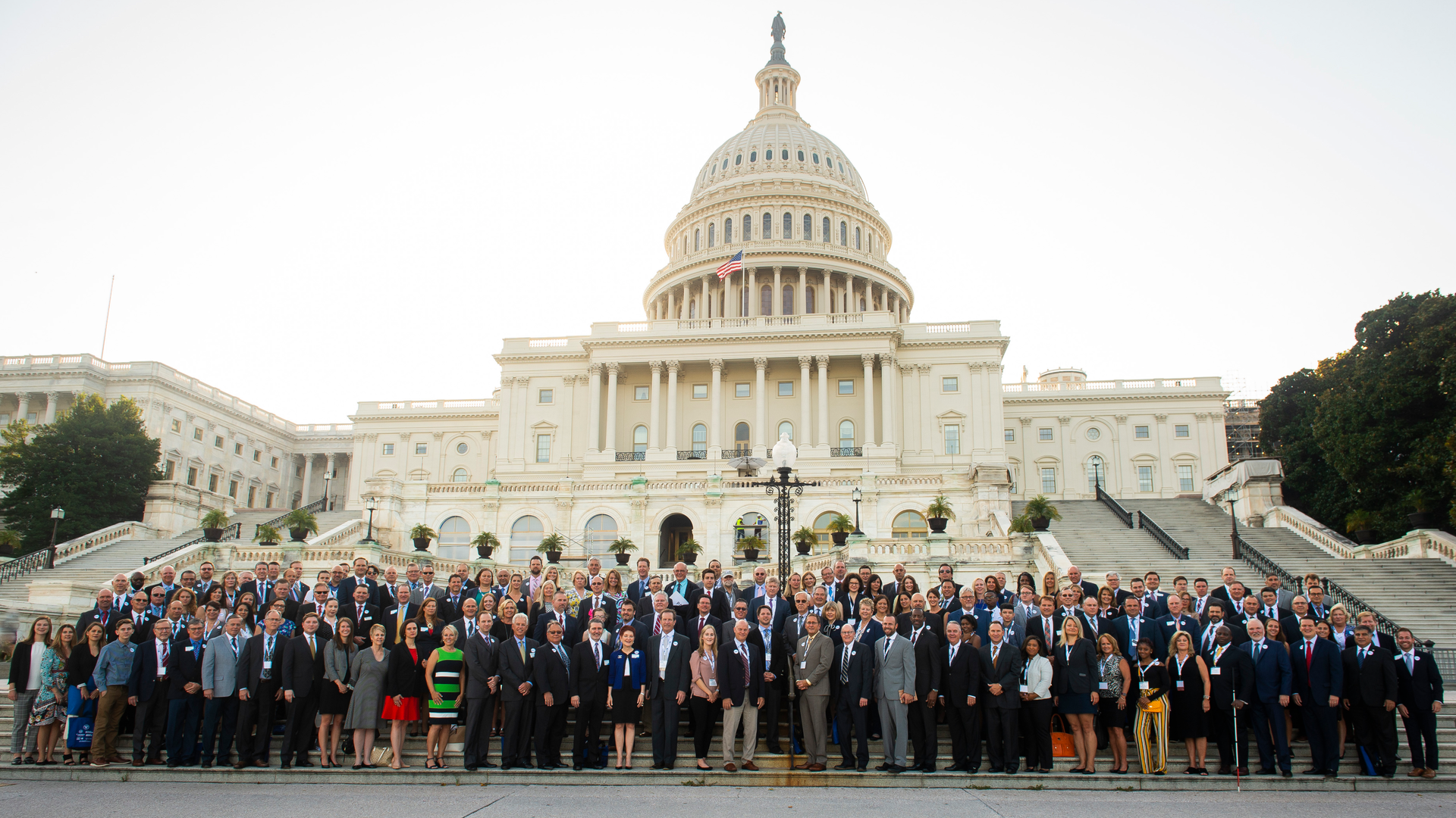 NAMA members and staff on the steps of the U.S. Capitol during the NAMA Fly-In