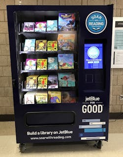JetBlue’s Soar with Reading Initiative lands in New York City, placing free book vending machines in each of the five boroughs in areas of need. JetBlue’s Soar with Reading Initiative lands in New York City, placing free book vending machines in each of the five boroughs in areas of need.